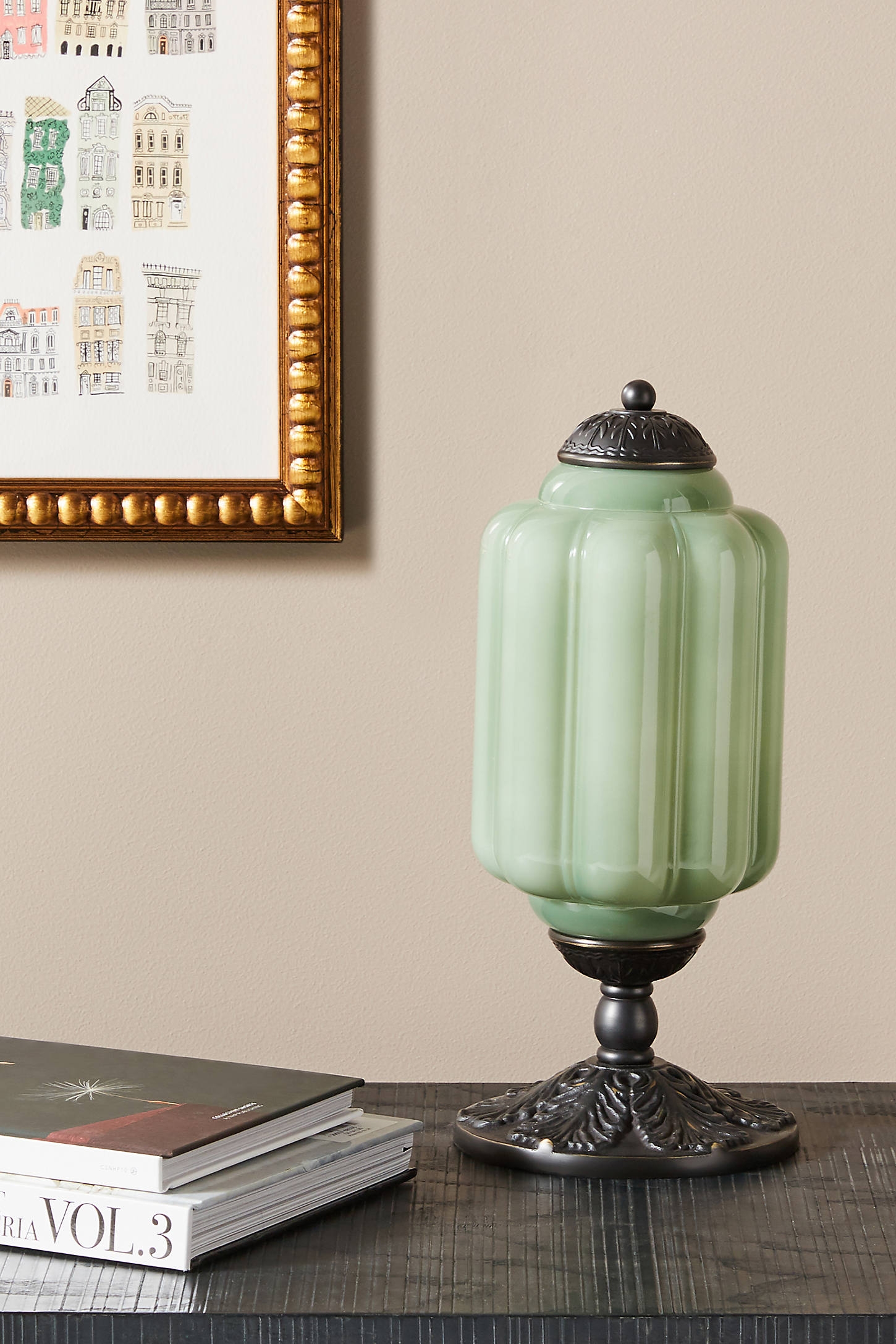 The Eloise Scallop Milk Glass Table Lamp - Image 0