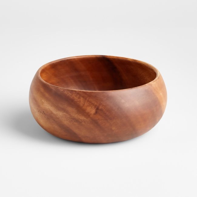 Tondo 8.5" Acacia Wood Salad Serving Bowl - Image 0