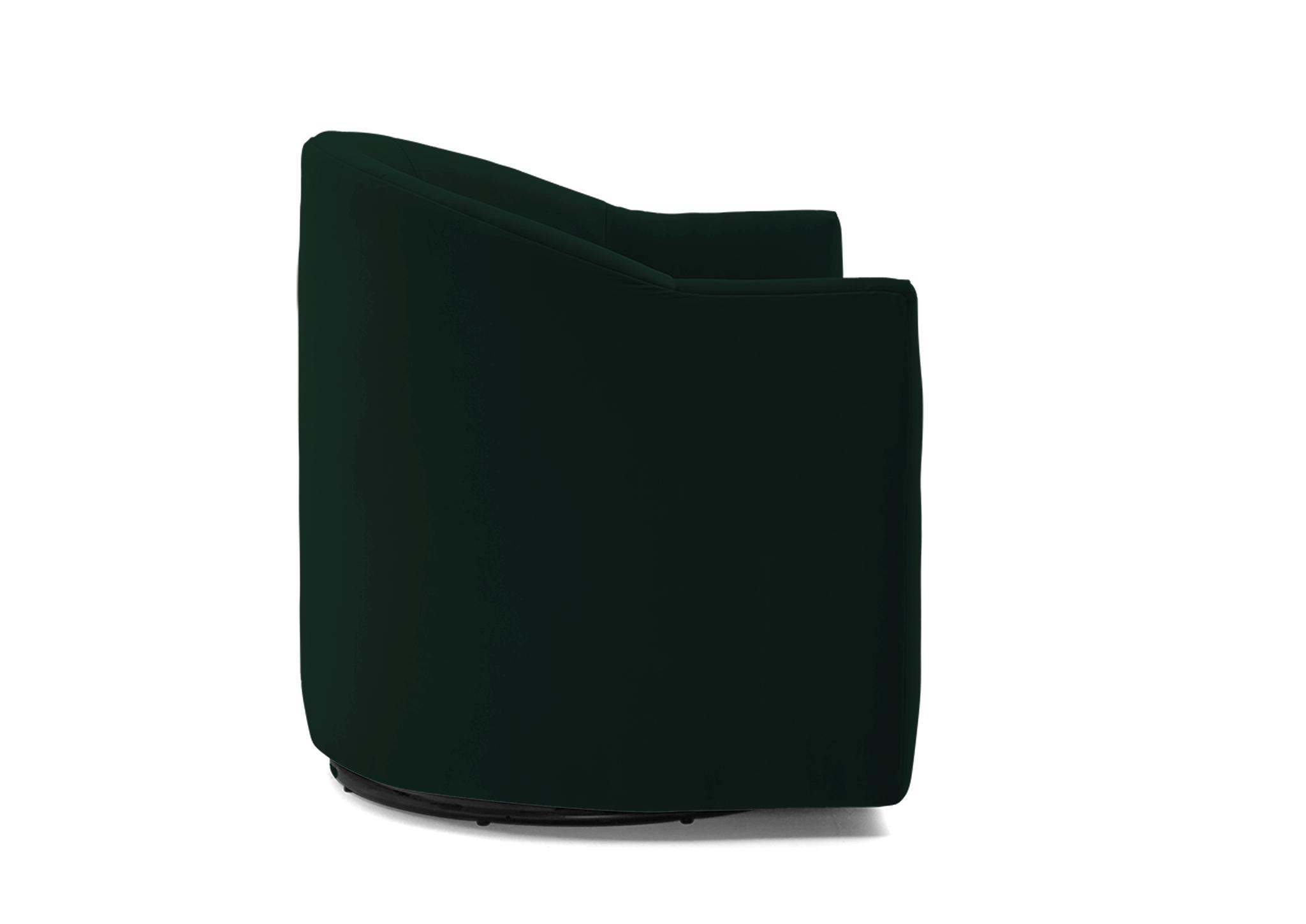 Green Jolie Mid Century Modern Swivel Chair - Royale Evergreen - Image 2
