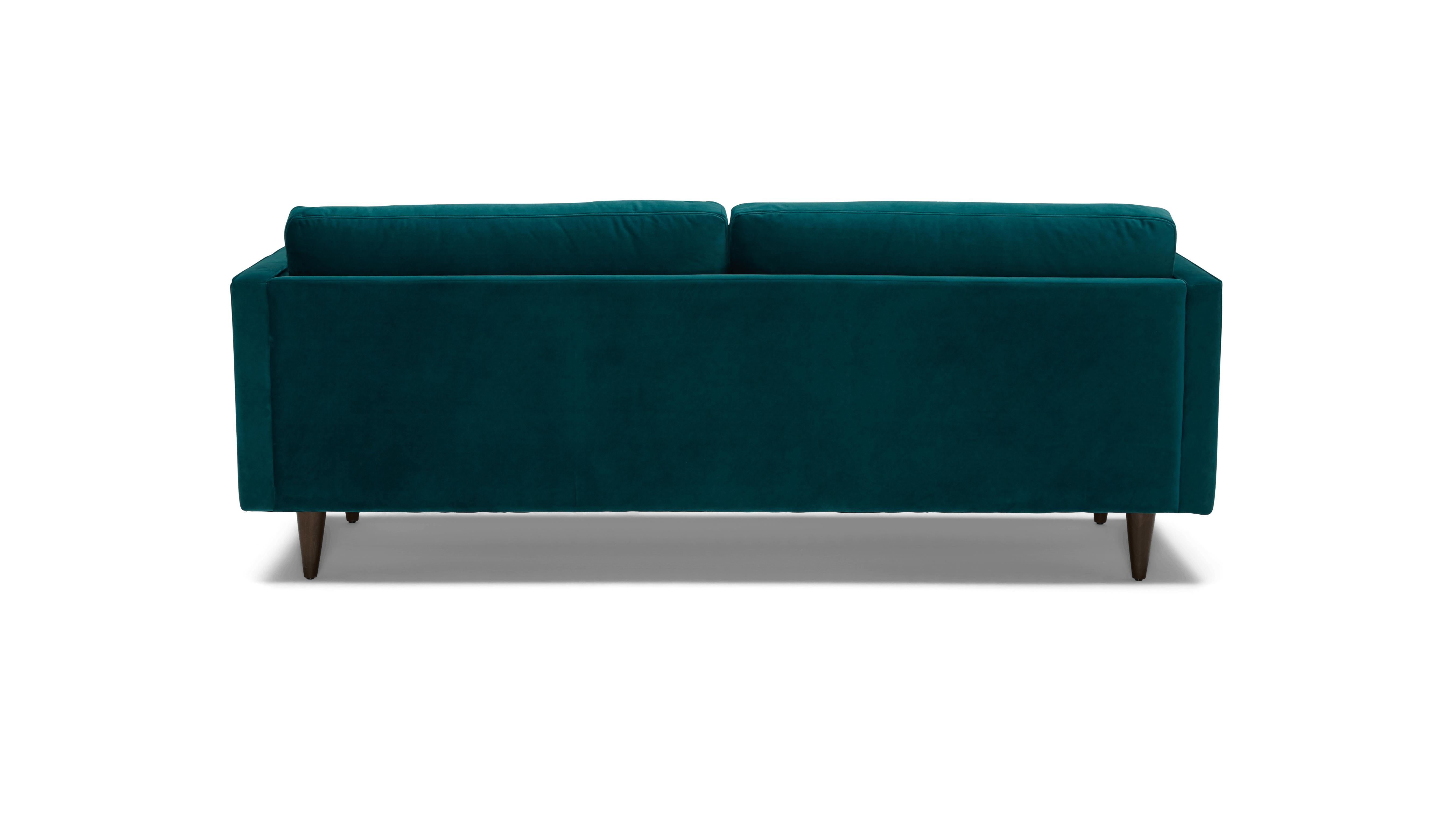 Blue Briar Mid Century Modern Sofa - Royale Peacock - Mocha - Image 4
