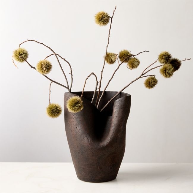 Forma Handcrafted Brown Terracotta Vase - Image 0