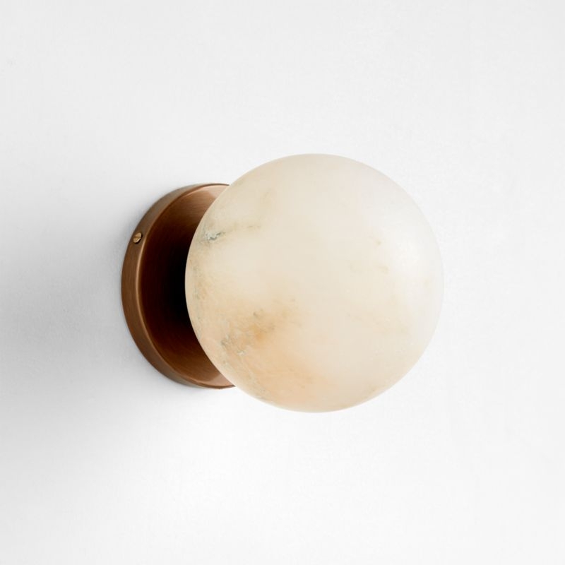 Alba White Alabaster Dual Wall Sconce and Flush Mount Light - Image 3