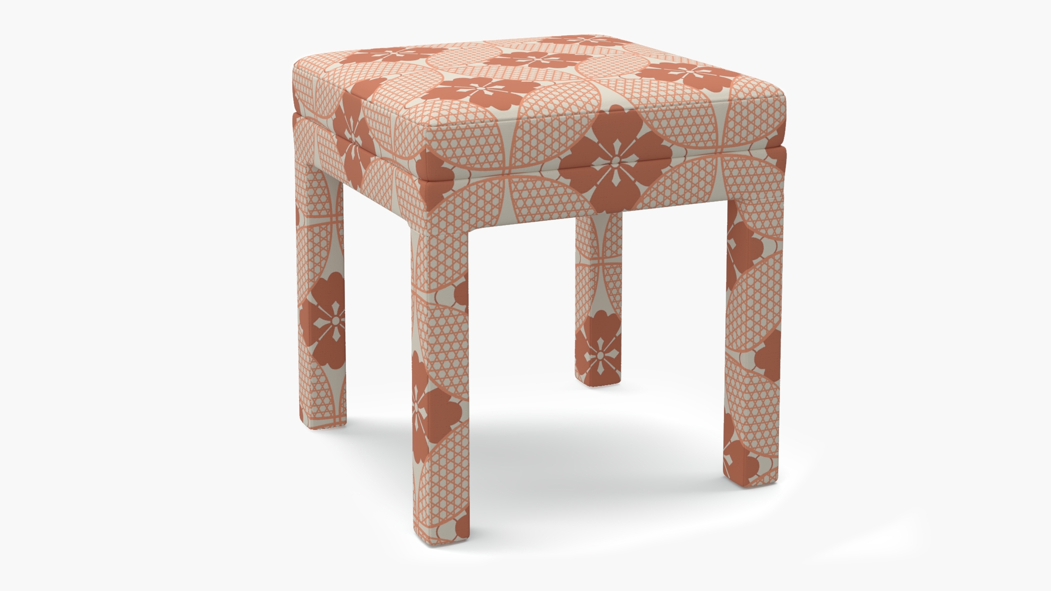 Parsons Ottoman, Coral Solaire - Image 1