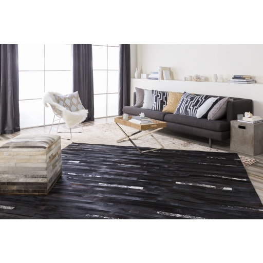 Appalachian Hair On Hide 18"H x 18"W x 18"D Ottoman - Image 1