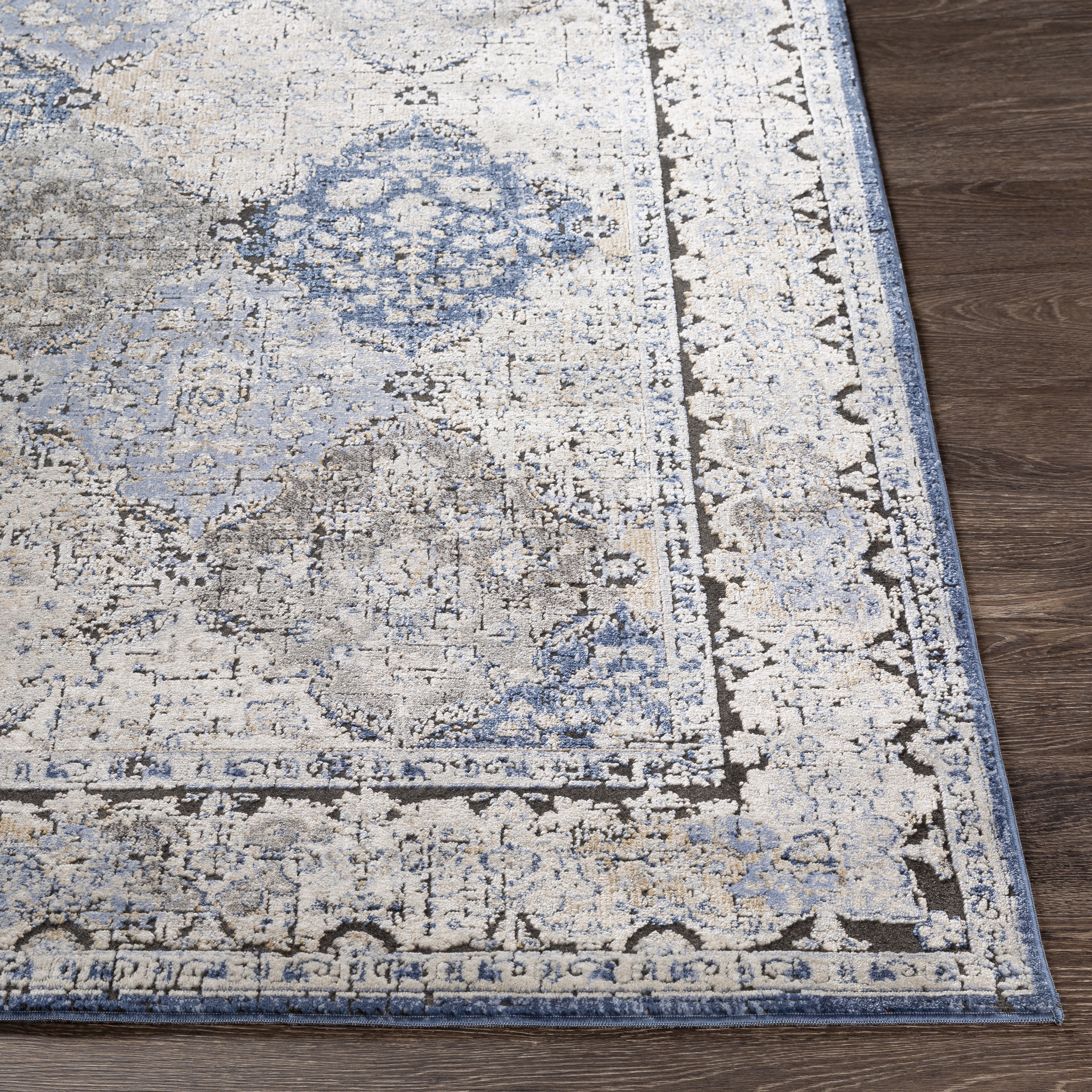 Porto White Indoor 2' x 2'11" Machine Woven Rug - Image 2