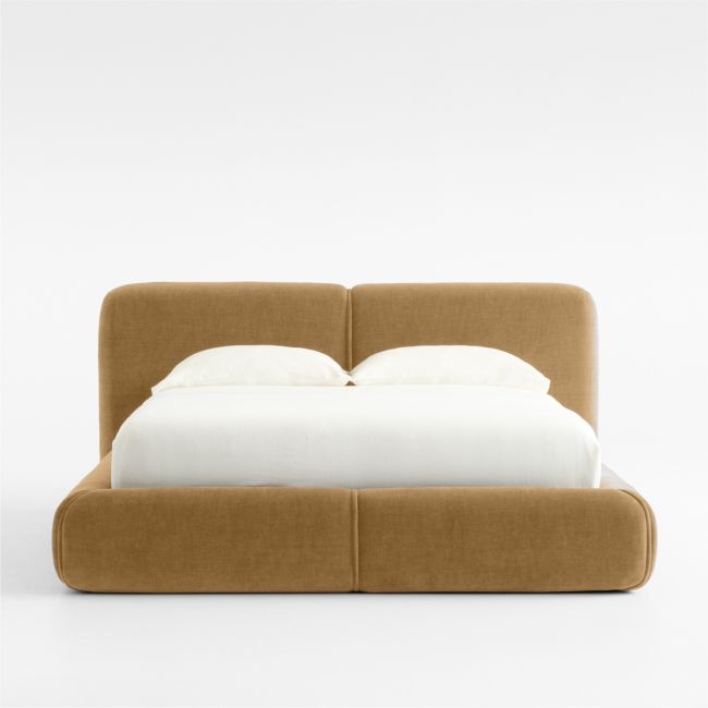 Curios Tan Upholstered Queen Bed by Jeremiah Brent - Image 0