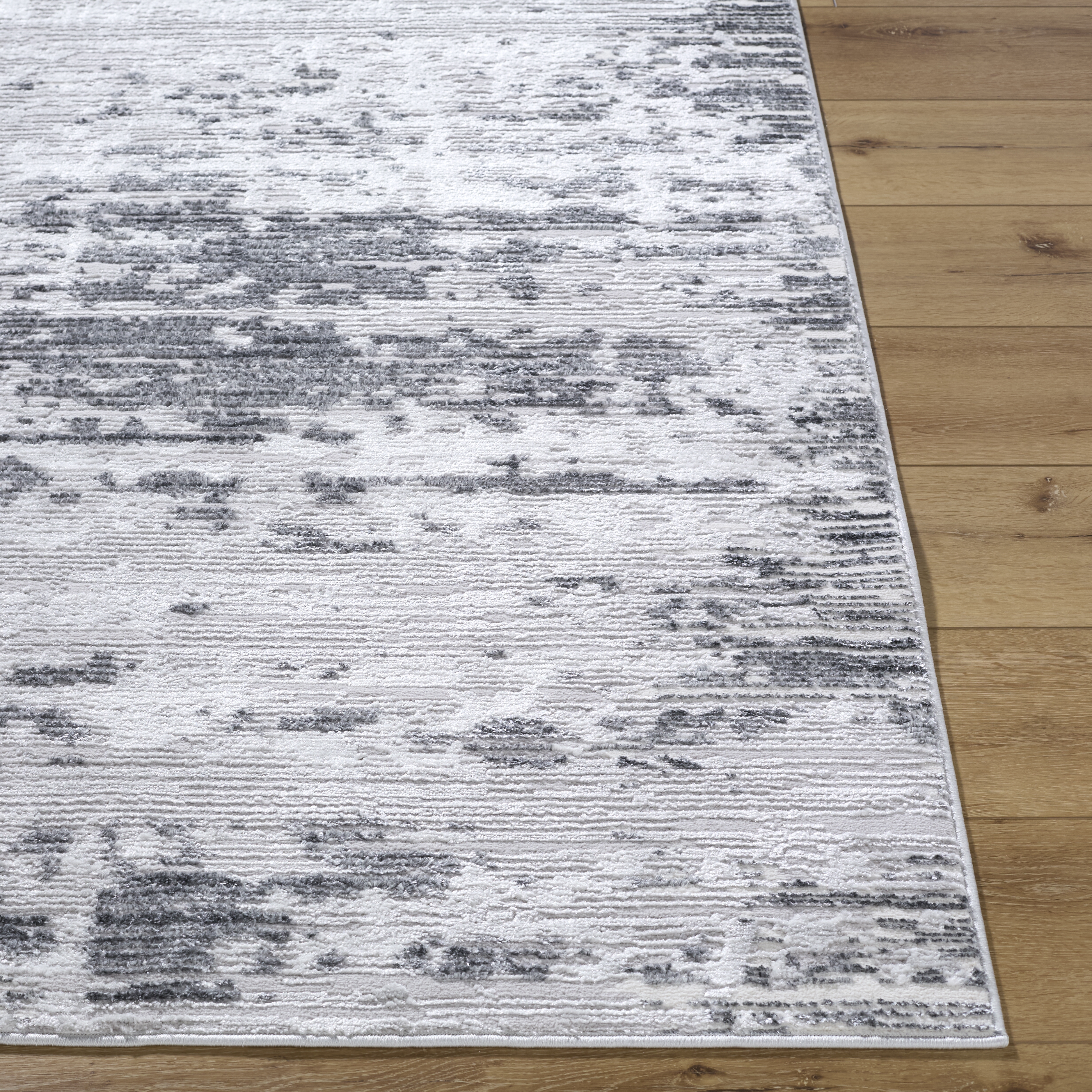 Sunrise Gray Indoor 2' x 2'11" Machine Woven Rug - Image 1