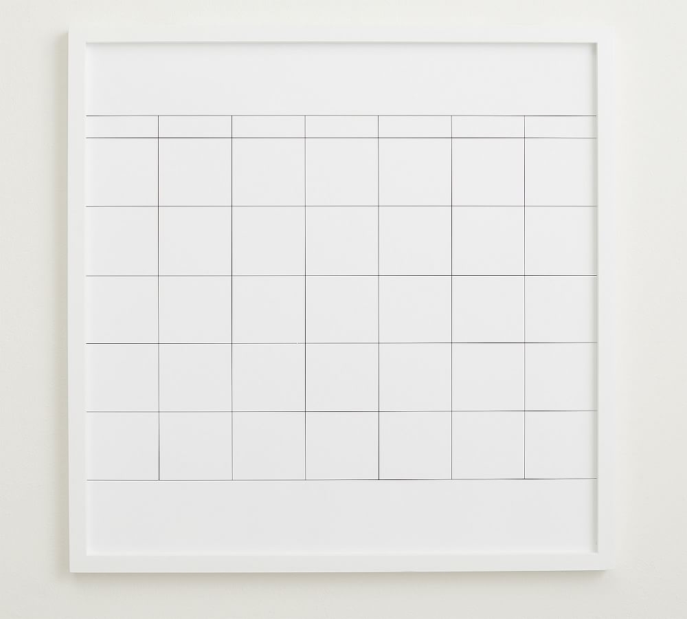 Wood Gallery Home Office Calendar, White, 25"W - Image 0