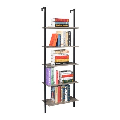 Finck 70.87'' H x 23.62'' W Steel Ladder Bookcase - Image 0
