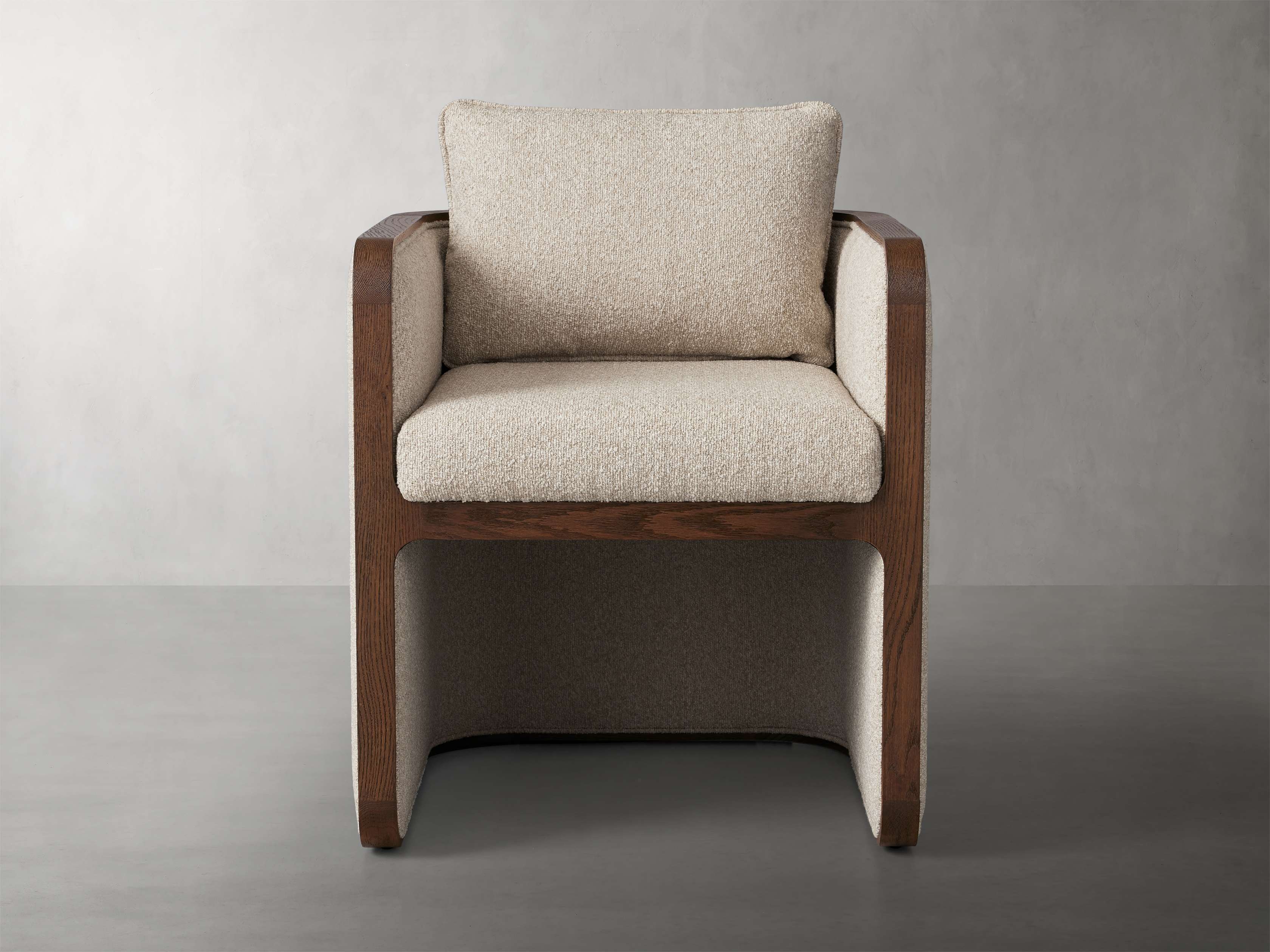 Dempsey Dining Chair in Mocha Upholstered Brown  Promise Ecru - Image 0