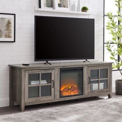 Dake TV Stand for TVs up to 78" with Electric Fireplace Included - Image 0