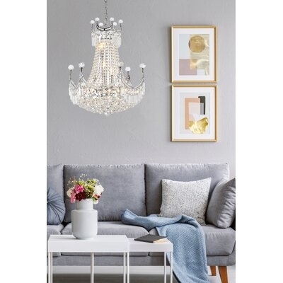 Nena 9 - Light Unique / Statement Empire Chandelier with Crystal Accents - Image 0