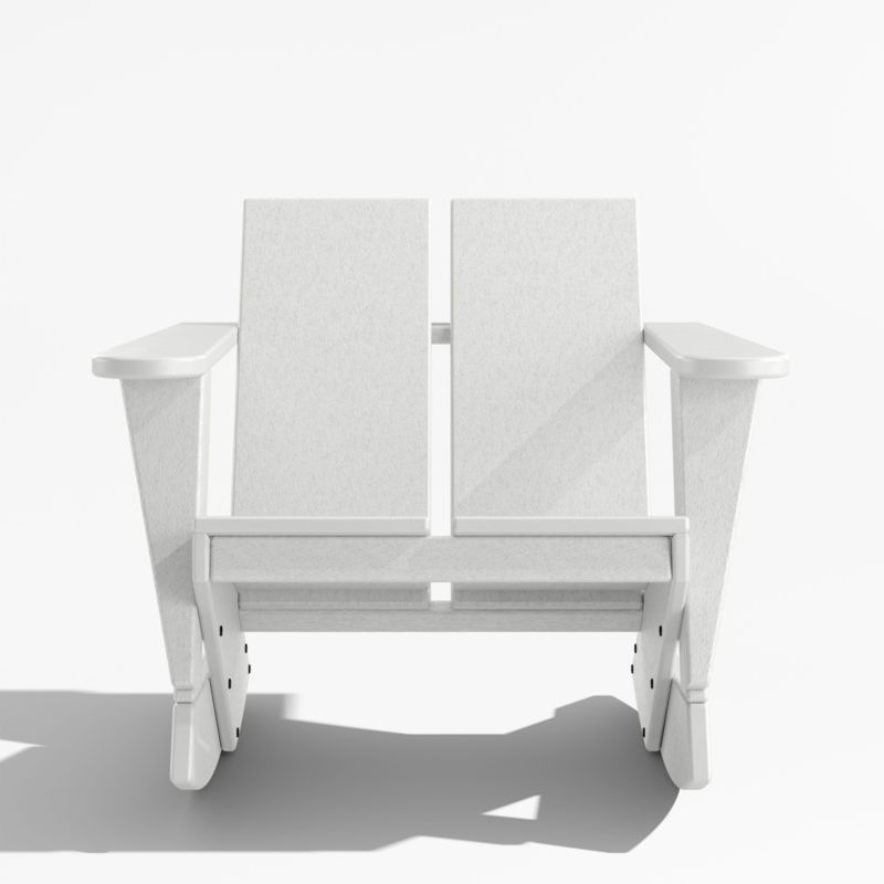 Paso White Outdoor Adirondack Rocking Chair by POLYWOOD® - Image 4