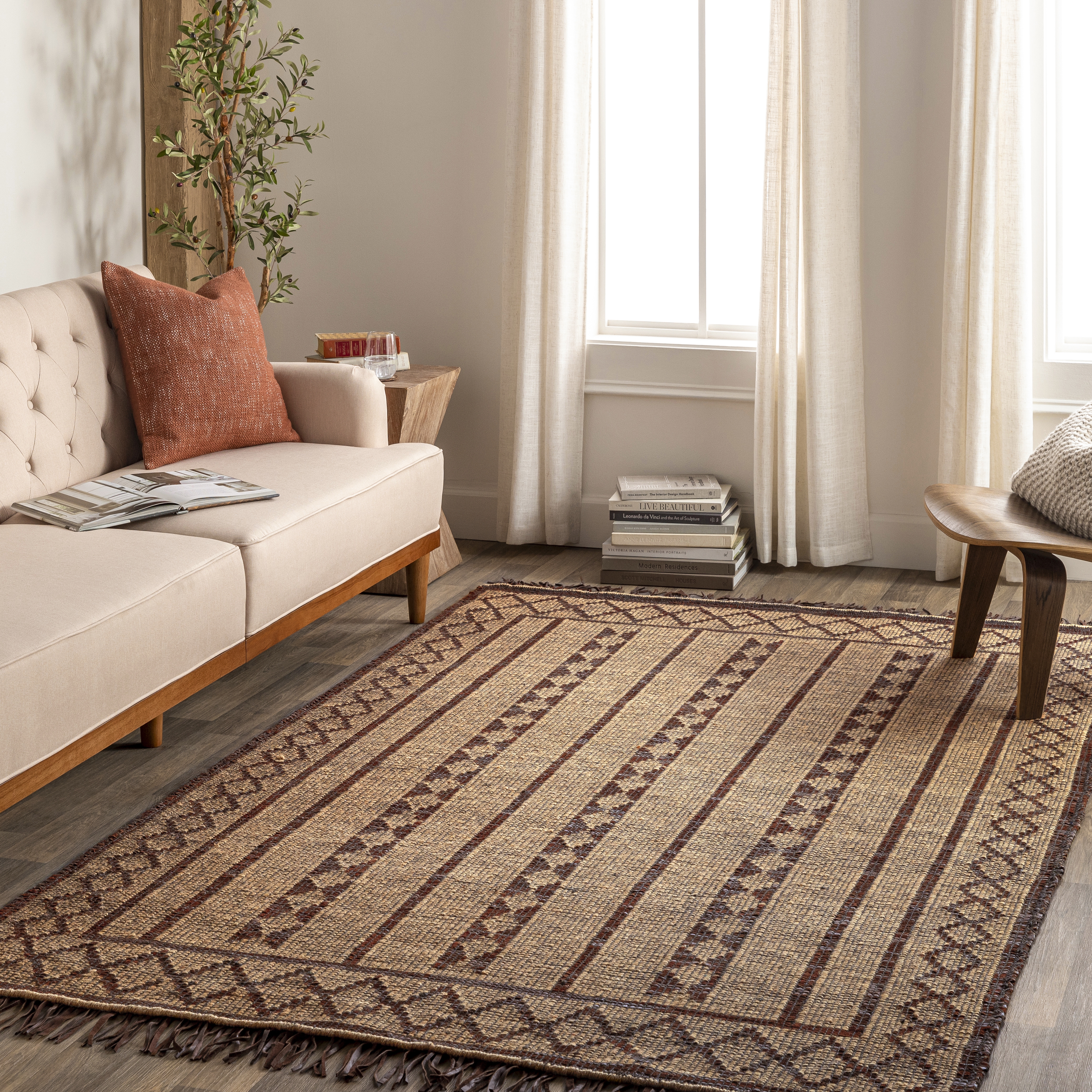Touareg Brown Indoor 10' x 14' Handmade Rug - Image 1