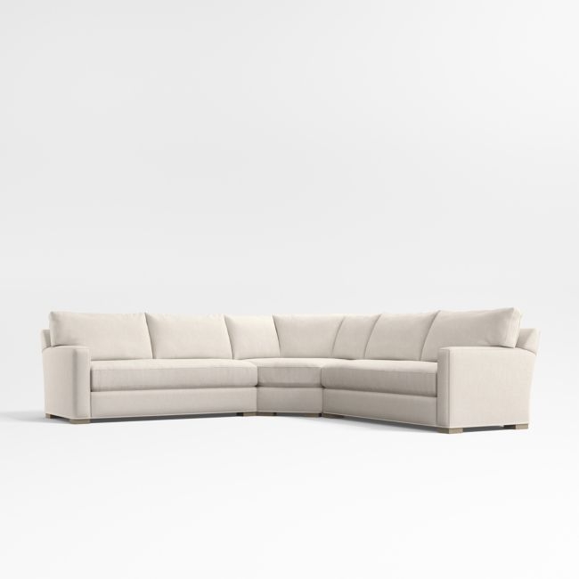 Axis Classic 3-Piece L-Shaped Wedge Bench Sectional Sofa - Image 0
