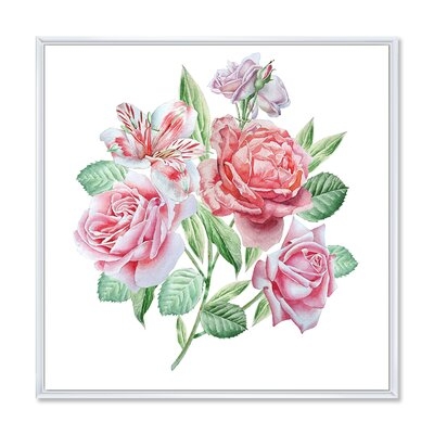 Spring Flowers Alstroemeria Rose - Traditional Canvas Wall Art Print-37010 - Image 0