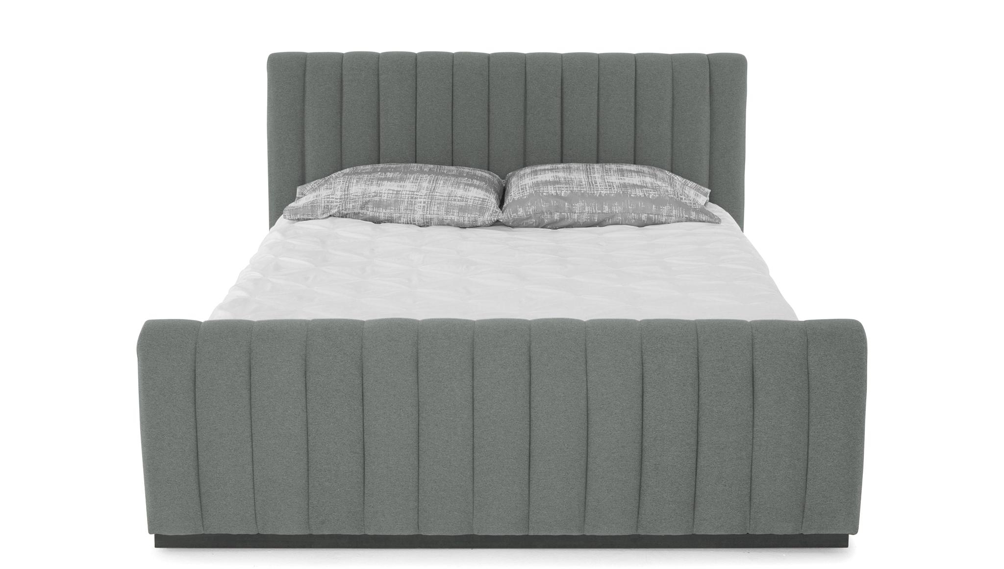Gray Camille Mid Century Modern Bed - Essence Ash - Mocha - Eastern King - Image 0