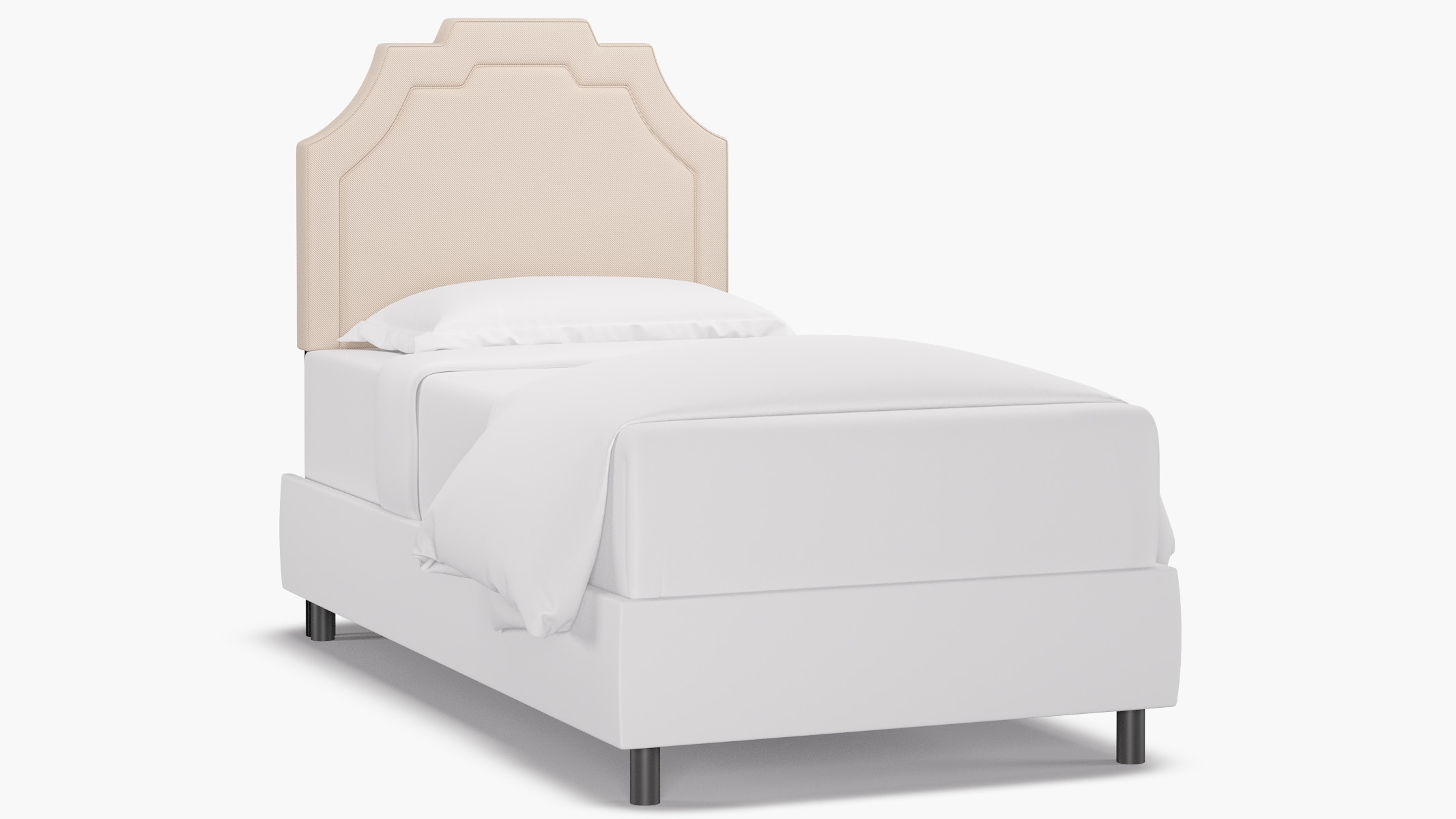 Art Deco Headboard, Natural Twill, Twin - Image 0