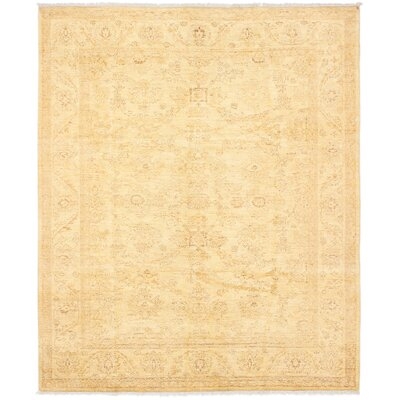 One-of-a-Kind Pillager Hand-Knotted Ivory 7'10" x 9'4" Wool Area Rug - Image 0