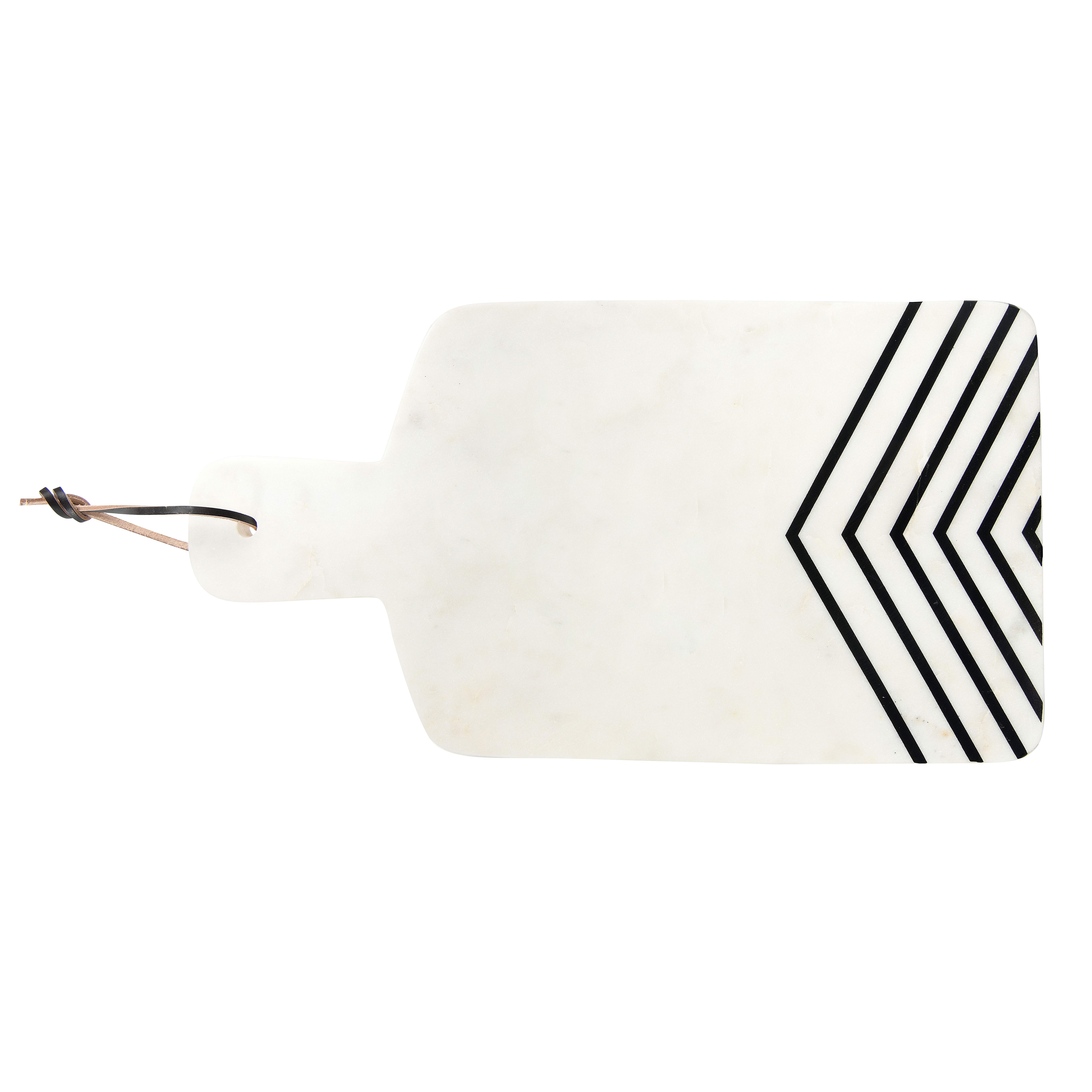 White and Black Chevron Marble Cheese/Cutting Board - Image 0