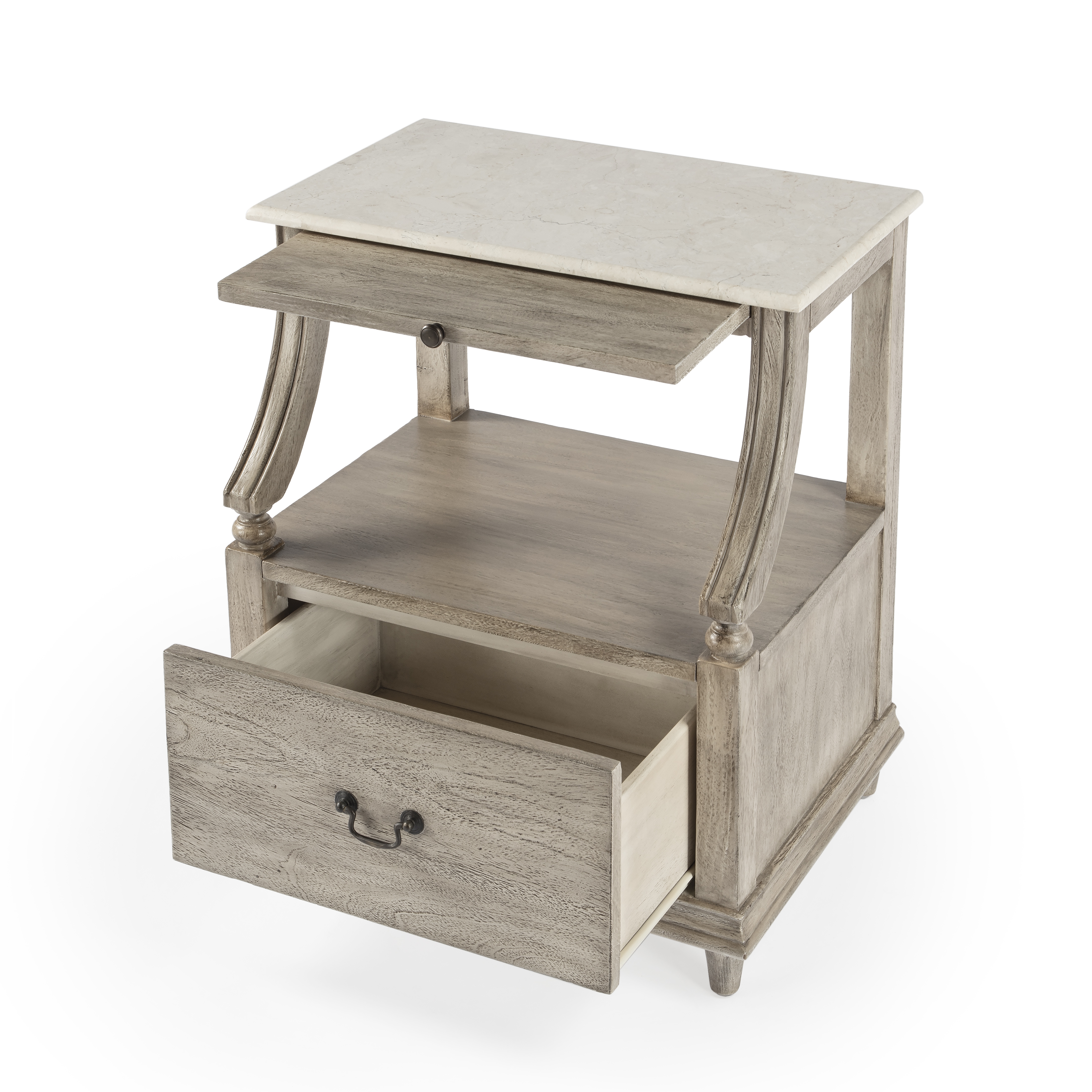 Mabel Rustic Gray Nightstand - Image 2