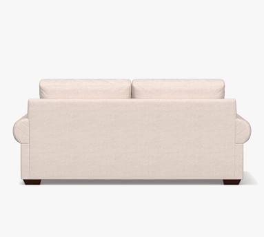 Big Sur Roll Arm Upholstered Sofa 84", Down Blend Wrapped Cushions, Sunbrella(R) Performance Herringbone Light Gray - Image 5