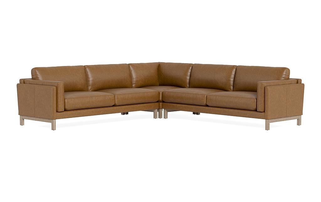 Gaby Leather 4-Seat Corner Sectional - Image 2