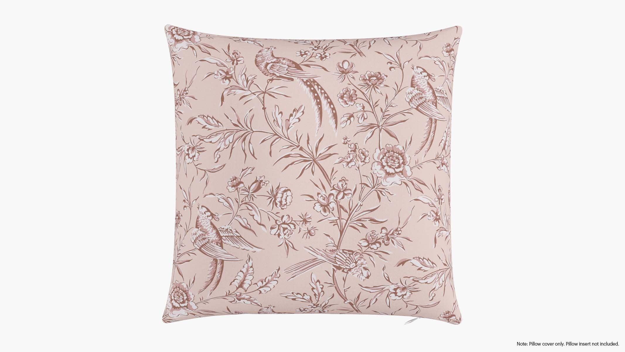 Throw Pillow Cover 20", Blush Aviary, 20" x 20" - Image 0