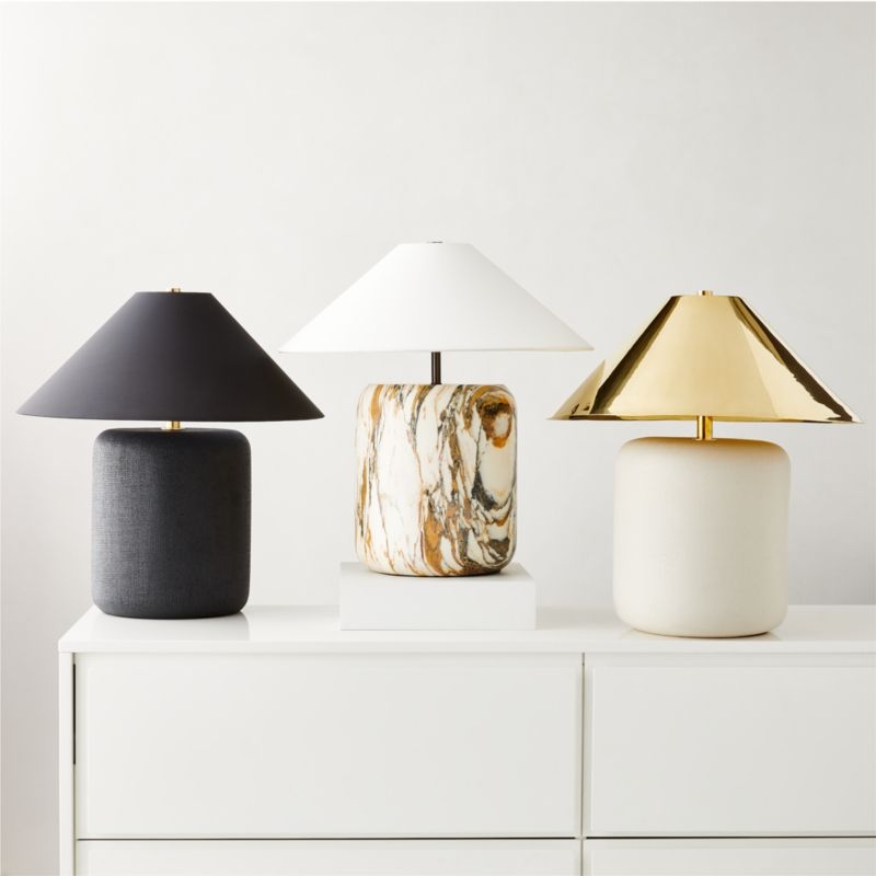 Block Ivory Ceramic Table Lamp - Image 4