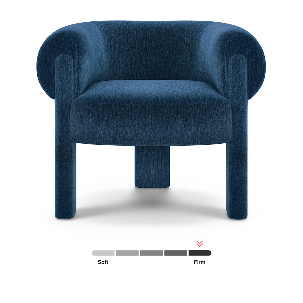 Everse 33.5" Velvet Lounge Chair - Melange Twilight - Image 1