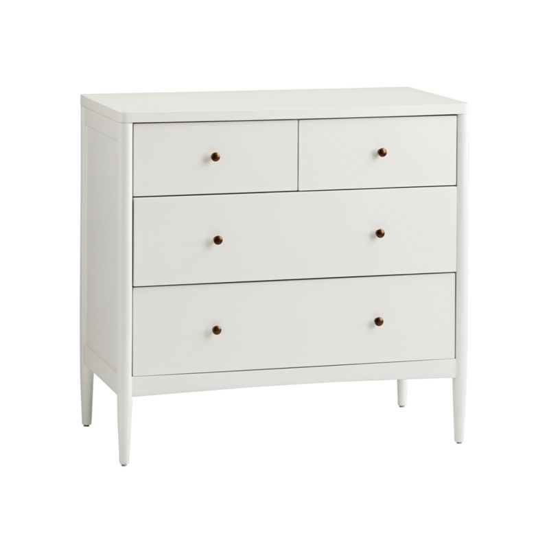 Hampshire 36" White Wood 4-Drawer Kids Dresser - Image 3