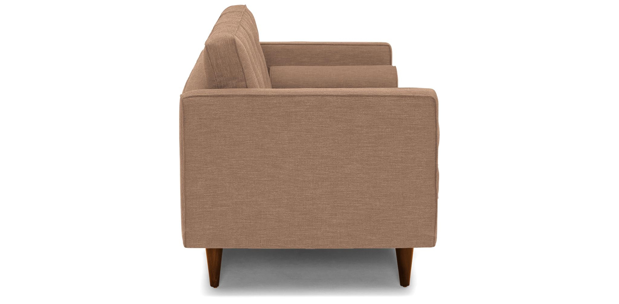 Pink Braxton Mid Century Modern Sofa - Royale Blush - Mocha - Image 2