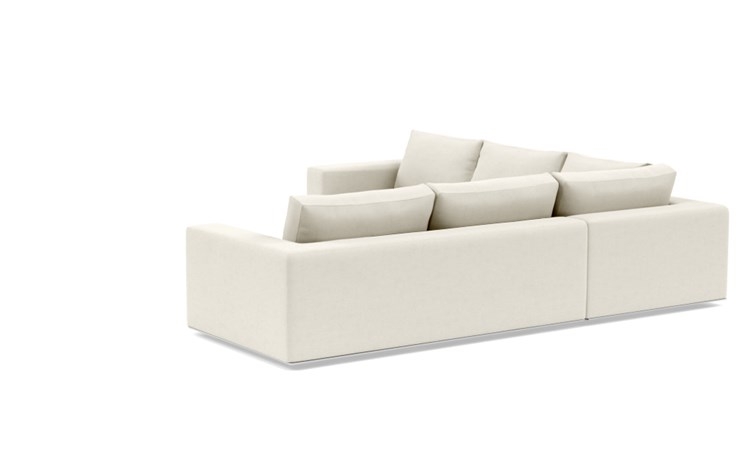 Walters Corner Sectional with White Chalk Fabric and down alternative cushions - Image 4
