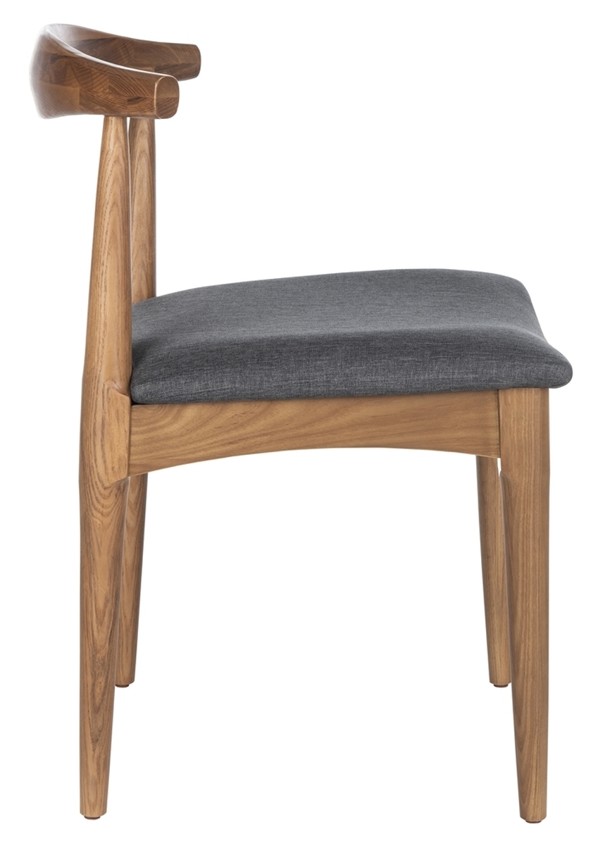 Narelle Retro Dining Chair, Walnut & Gray, Set of 2 - Image 3