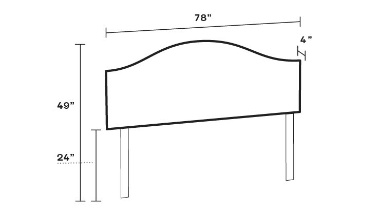 Camelback Headboard, Talc Everyday Linen, King - Image 3