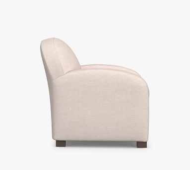 Farmhouse Upholstered Armchair, Polyester Wrapped Cushions, Brushed Crossweave Light Gray - Image 3