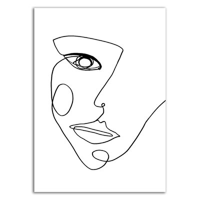Face Line 2 by Design Fabrikken - Print on Canvas - Image 0