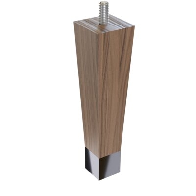 Square Tapered Walnut Leg With 1" Ferrule And Clear Finish - Image 0