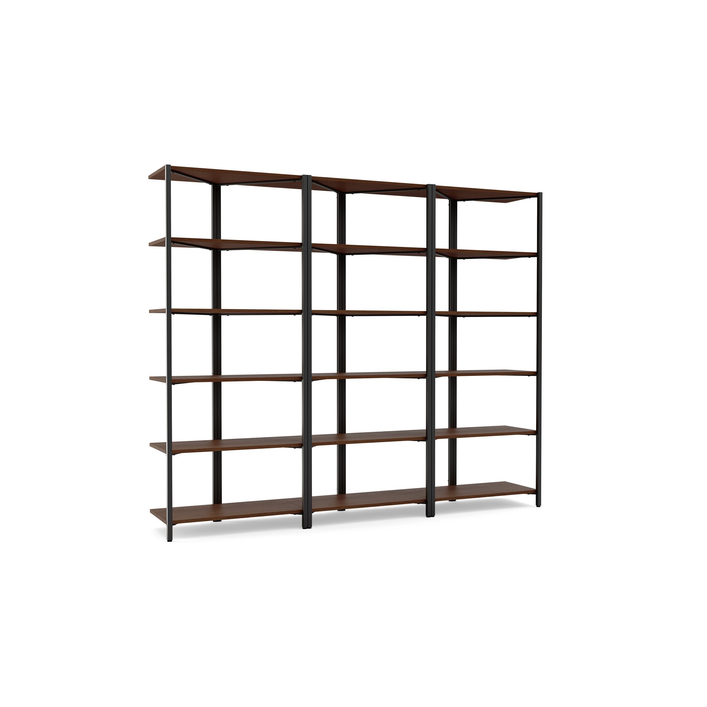 Canon Triple Tall Shelves - Walnut - Wood - Image 0