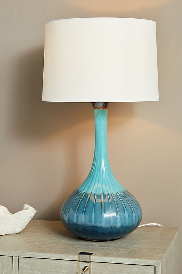 Adira Table Lamp By Anthropologie in Blue - Image 0