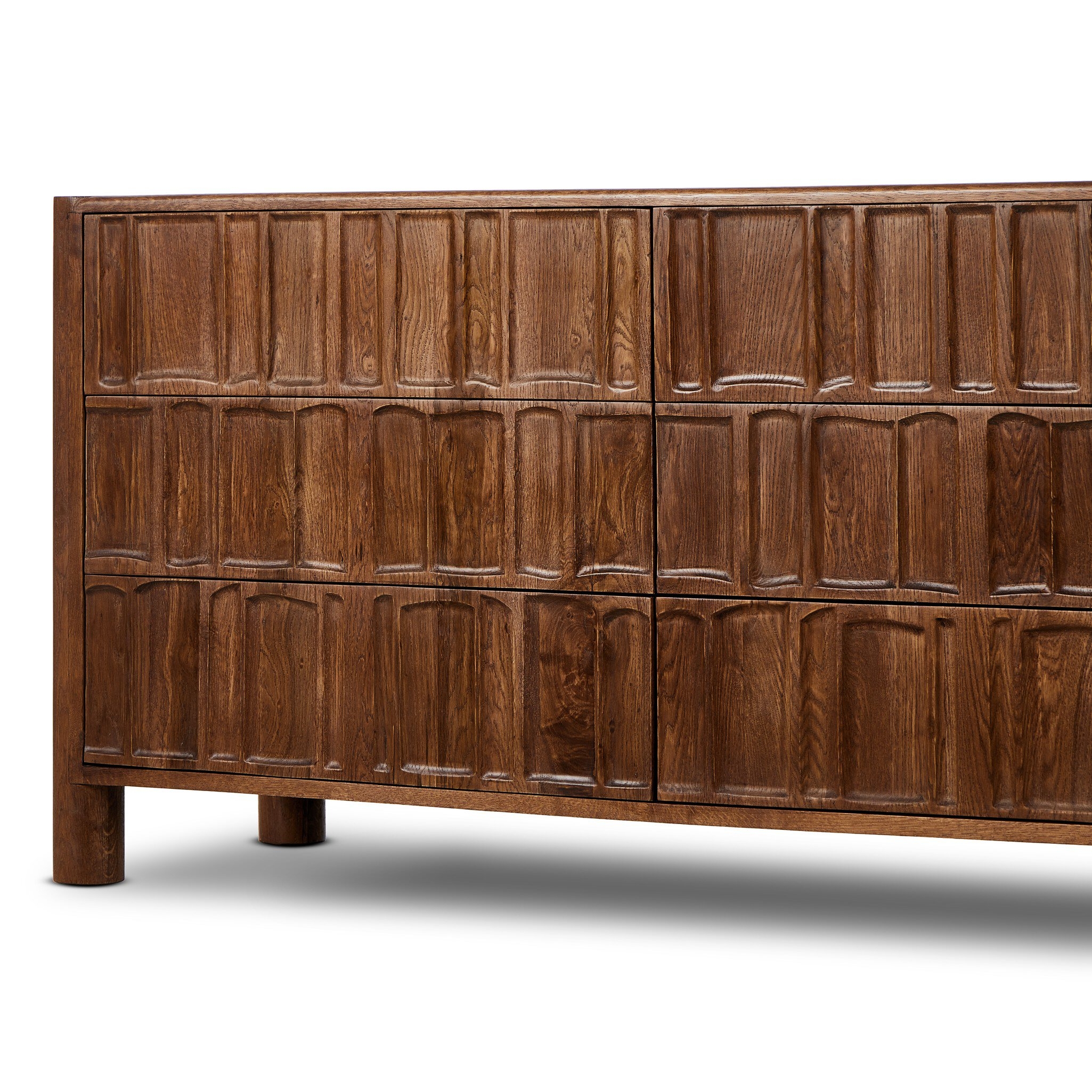 Ezri 6 Drawer Dresser - Cocoa Oak - Image 5