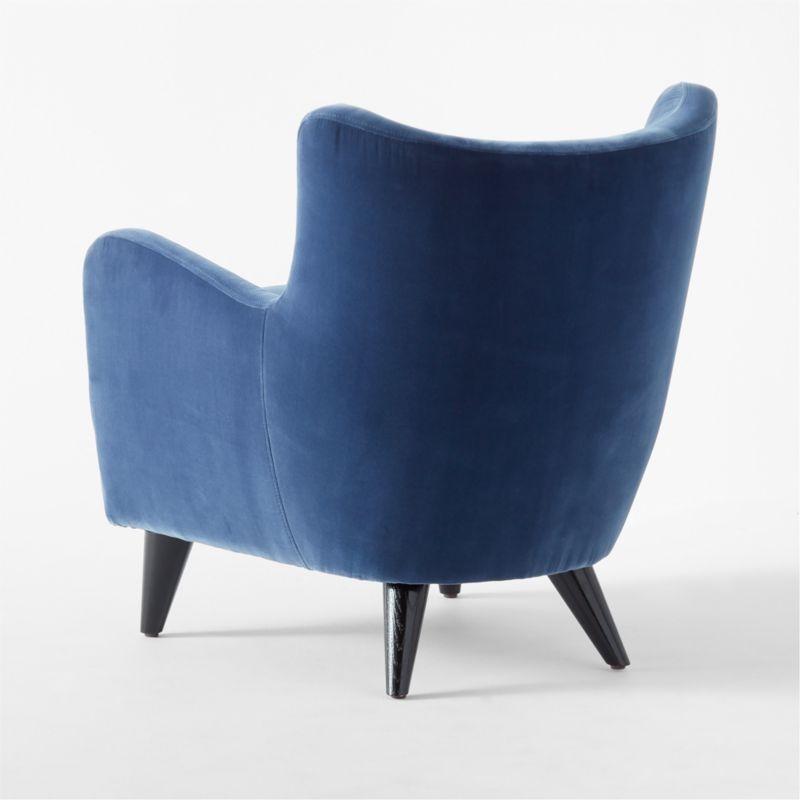 Amber Blue Velvet Chair - Image 4