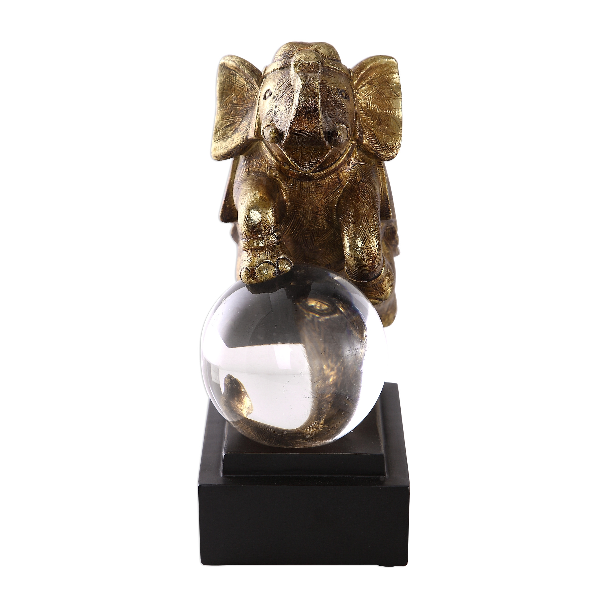 Circus Act Gold Elephant Bookends, S/2 - Image 3