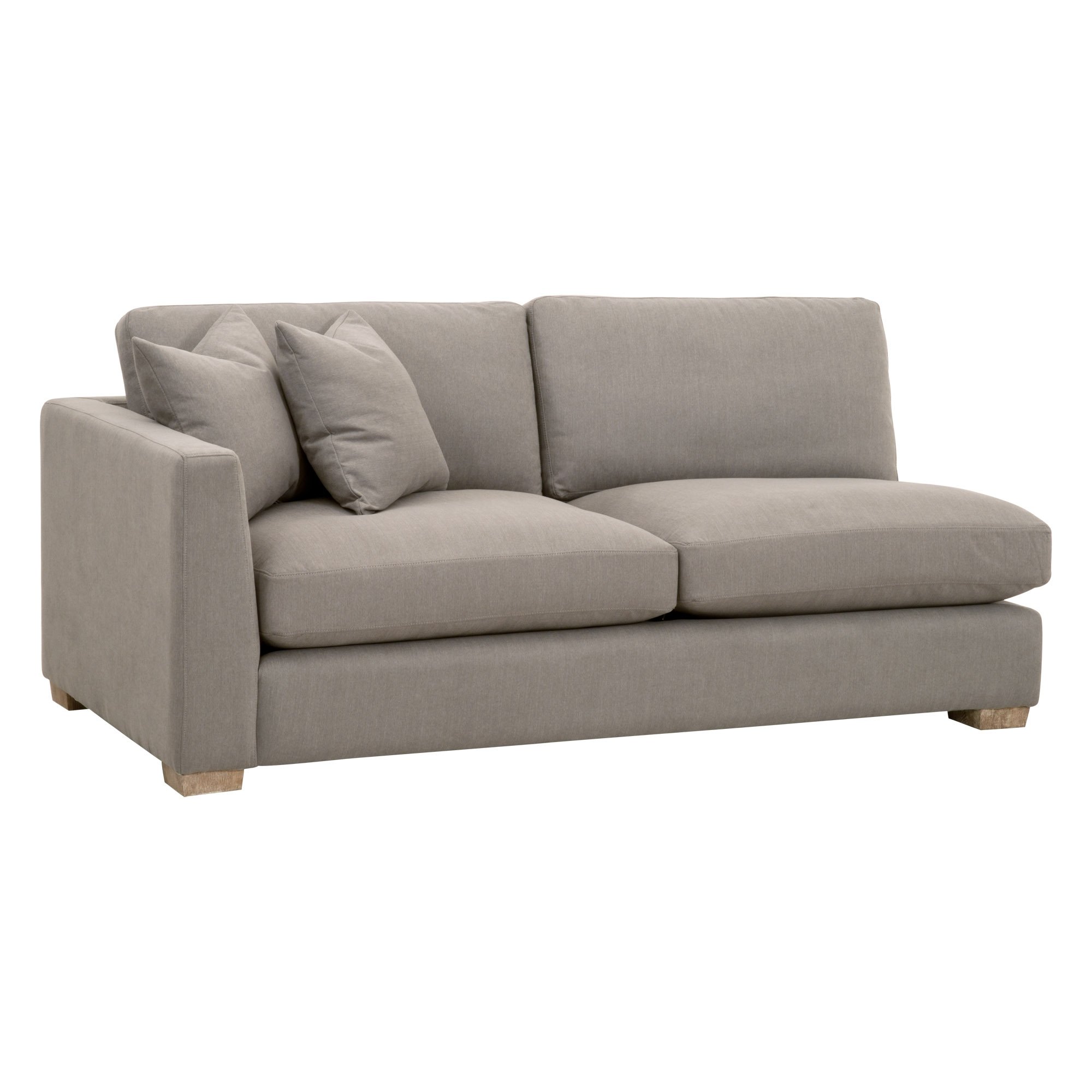 Hayden Modular Taper 2-Seat Left Arm Sofa, LiveSmart Peyton-Slate, Natural Gray Oak - Image 3