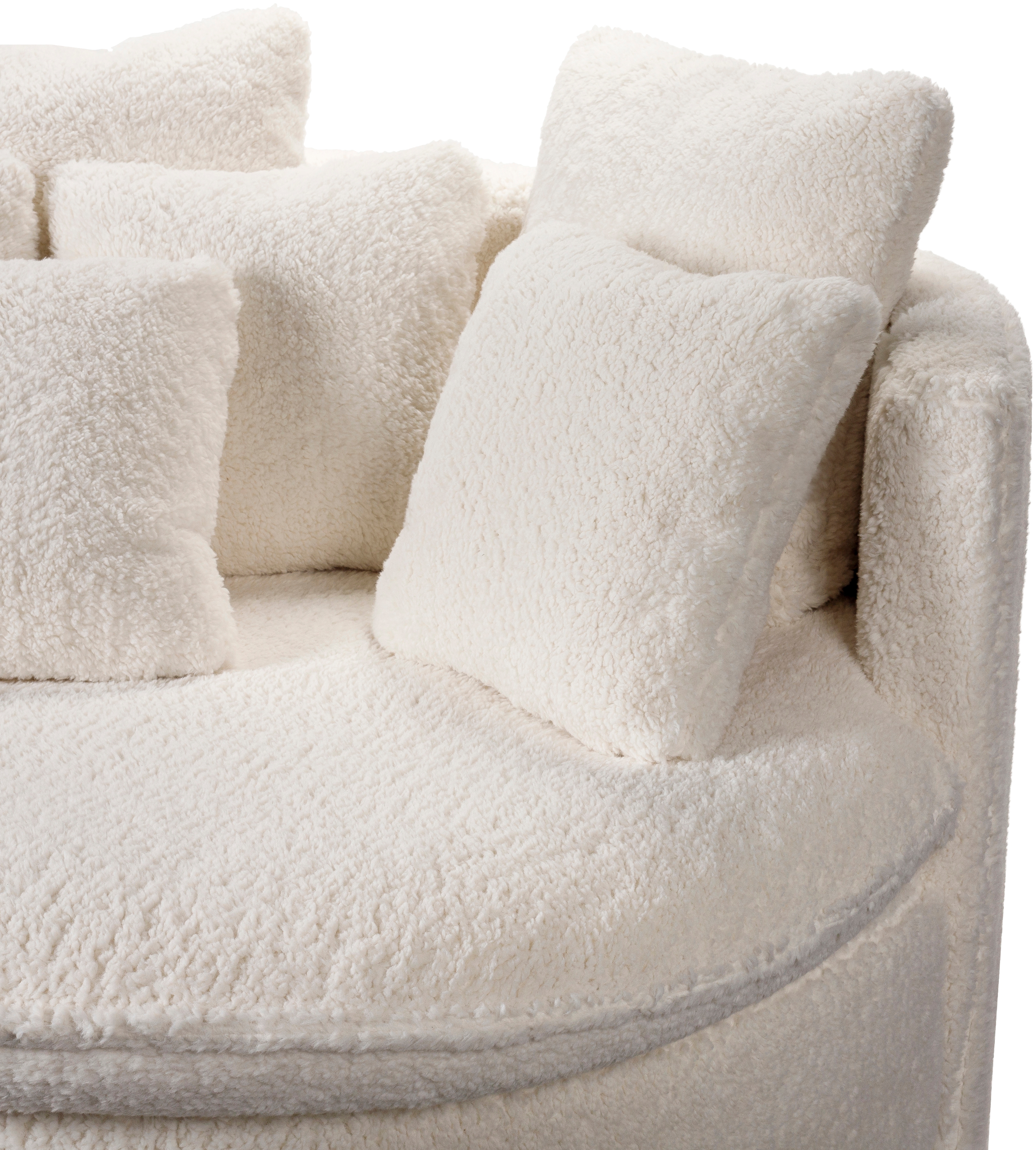 Drancy Faux Fur 33"H x 55"W x 47"D Accent Chair - Image 2