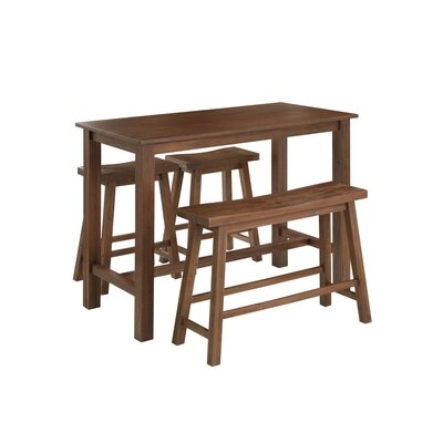Gertruda 4 - Piece Counter Height Solid Wood Dining Set - Image 0