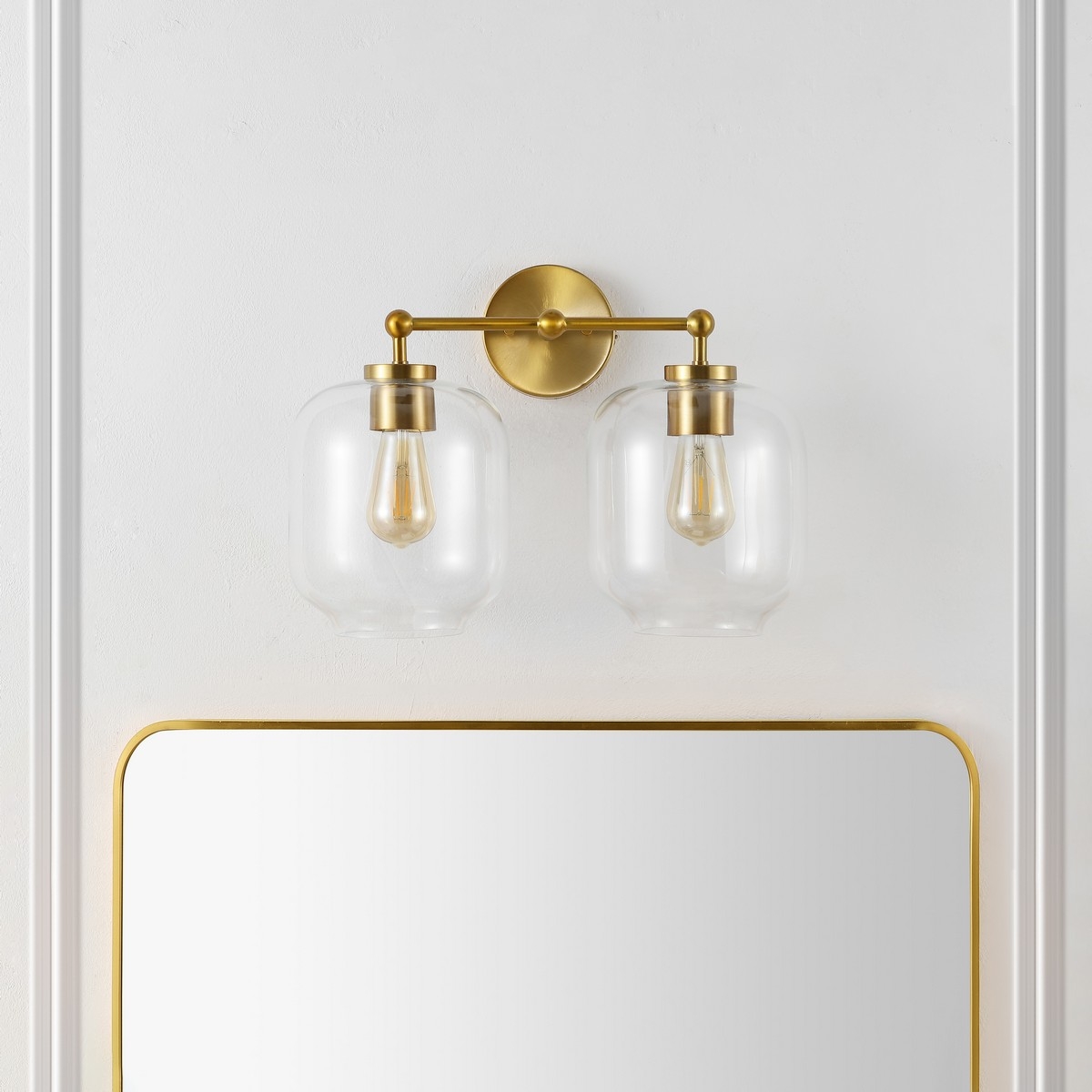 Navia 2 Lt 17" Wall Sconce - Brass - Safavieh - Image 2