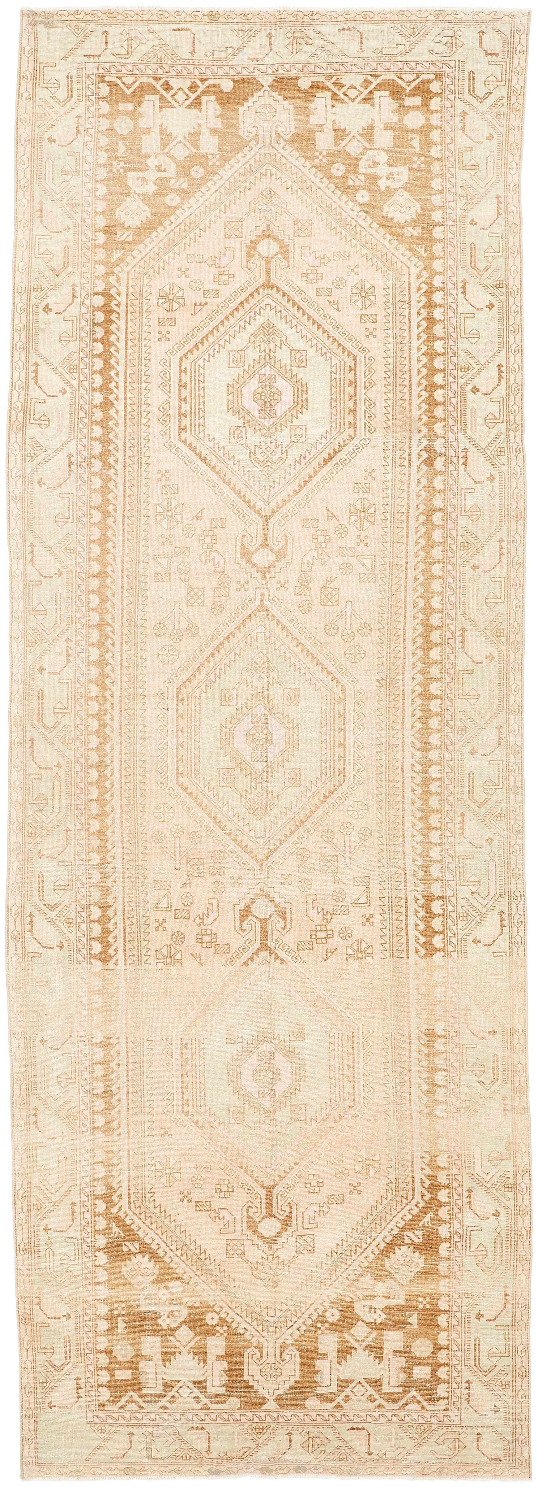 Antique One of a Kind  Indoor 4'9" x 13'8" Handmade Rug - Image 0