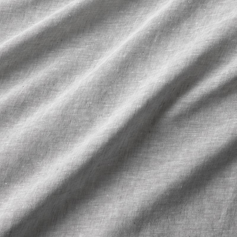 New Natural EUROPEAN FLAX ™-Certified Linen Grey Chambray Euro Bed Pillow Sham - Image 2