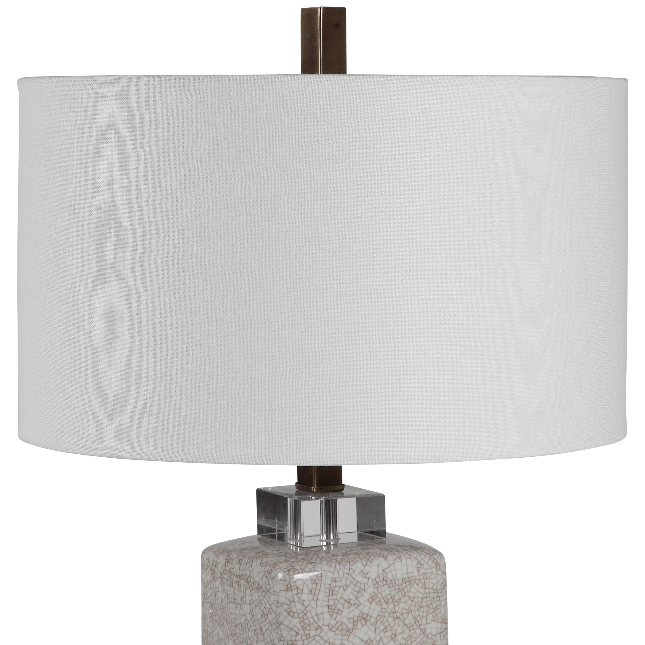 Irie Crackled Taupe Table Lamp - Image 4